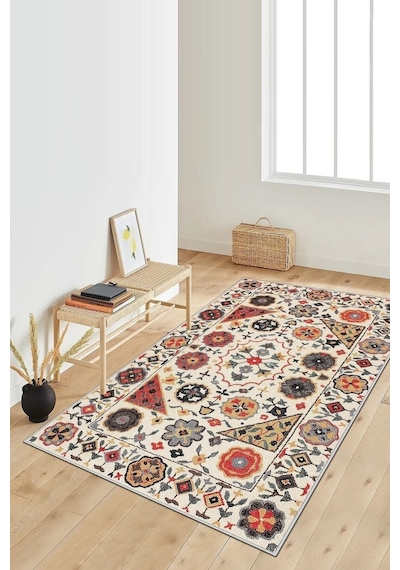 West Home Dijital Baskı Yıkanabilir Kaymaz Taban Salon Halısı Mutfak Halısı Yolluk Wh 467 Multy