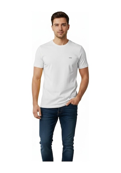Vigoss Erkek Battal O Yaka Basıc T-shırt B3124-03370 Beyaz