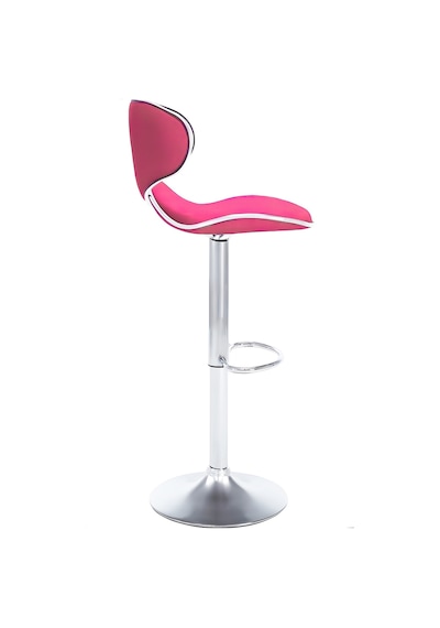 Bürocci Zen Bar Taburesi - Gül Kurusu Modern Deri Metal Ataklı Yüksek Tezgah Sandalyesi - 9549s0490 Pembe