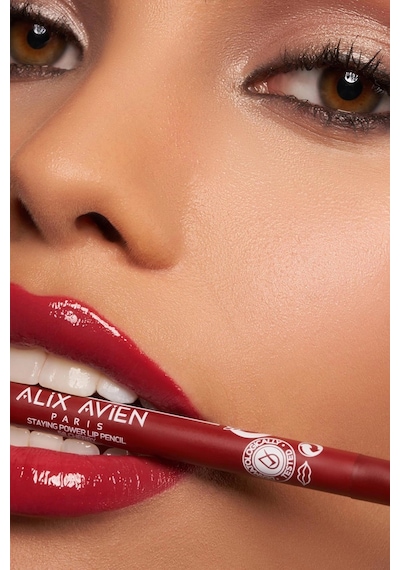Alix Avien Suya Dayanıklı Uzun Süre Kalıcı Yumuşak Dudak Kalemi Staying Power Lip Pencil 58 Cherry