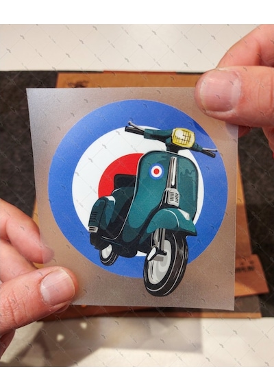 Vsp33 Retro Scooter Sticker