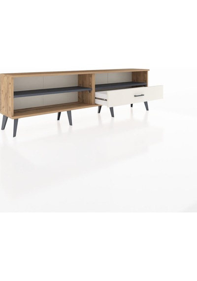 Arges Tv Ünitesi 2 Raflı Tek Çekmeceli 176x30x51 Çam-antrasit/aytaşı Antrasıt/aytası Arges Tv Ünitesi 2 Raflı Tek Çekmeceli 176x30x51 Çam-antrasit/aytaşı Antrasıt/aytası