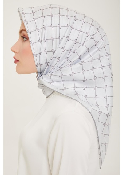 Belli Twill İpek Eşarp - 4006-08 Açık Mavi - Açık Mavi