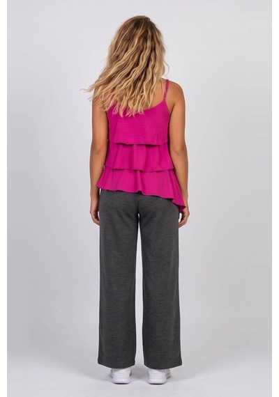 Fashion Friends Geniş Paça Gri Kadın Eşofman Altı 26k0090k1