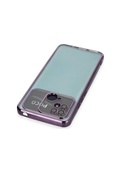 Xiaomi Redmi 10c Kılıf Razer Lensli Silikon - Mor