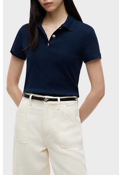 Tommy Hilfiger Bayan Polo Yaka T Shirt Ww0ww49252 C1g Lacivert Lacivert