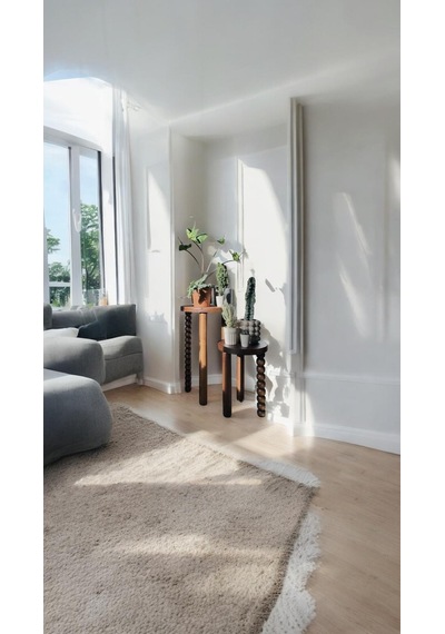 Ahşap 2 Li Set Mantar Yan Sehpa Fiskos / Çiçeklik Modern Tarz