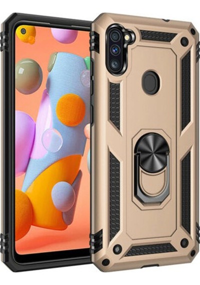 Samsung Uyumlu Galaxy A11 / M11 Kilif Panzer Ring Tam Koruma Arka Kapak 438265499