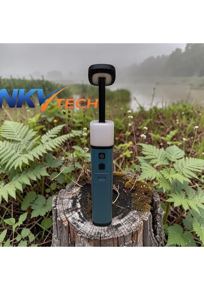 Teleskopik Tripod Tabanlı Taşınabilir Kamp & Outdoor Lambası-nkvtech Zf6968 Mavi