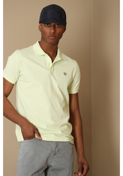 Lufian Erkek Laon Spor Polo Yaka T-Shirt 627111040091 Açık Sarı