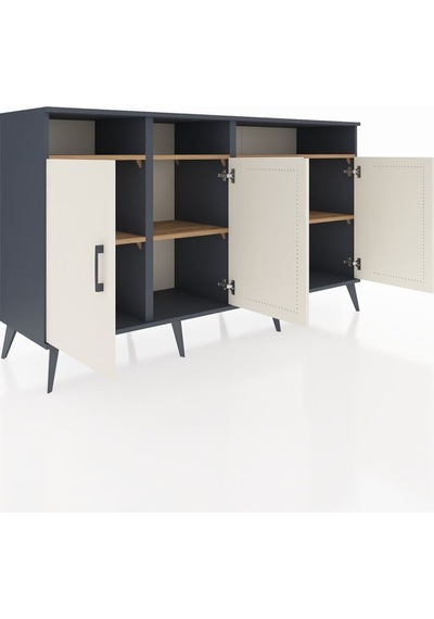 Hyperion Konsol 6 Raflı 4 Kapaklı 176x44x99 Antrasit-aytaşı/çam Antrasıt/aytası - Antrasıt Hyperion Konsol 6 Raflı 4 Kapaklı 176x44x99 Antrasit-aytaşı/çam Antrasıt/aytası - Antrasıt