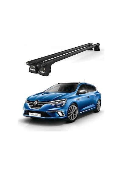 Trio-ıı Renault Megane Kombi 2016 Ve Sonrası Uyumlu Siyah Kilitli Ara Atkı 120cm Port Bagaj Tavan Barı
