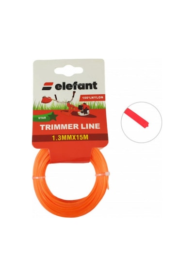 Elefant Tırpan Misinası Motorlu Tırpan Yıldız Misina 1,3mm X 15 Metre