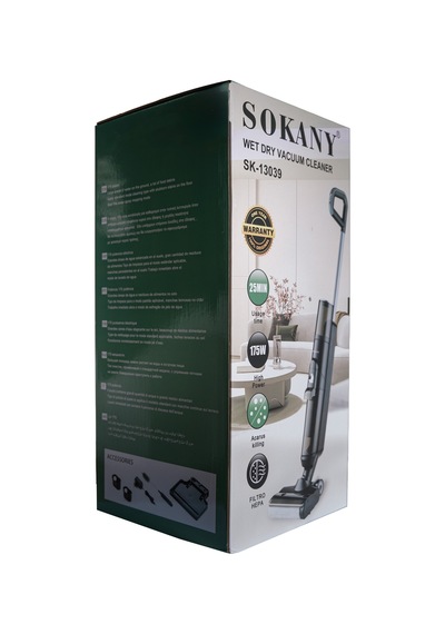 Sokany SK-13039 2 Si 1 Arada Zemin Temizleyici Islak Kuru Süpürme Ve Silme