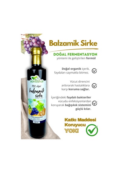 Balzamik Sirke 500 Ml - Organik Doğal Fermantasyon