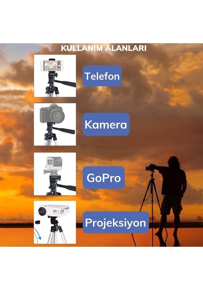 Profesyonel Fotoğraf Makinası Tripodu 5468