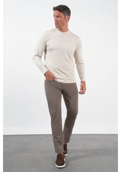 İmza Örme Standart Fit Taş Erkek Sweatshirt 1013260150