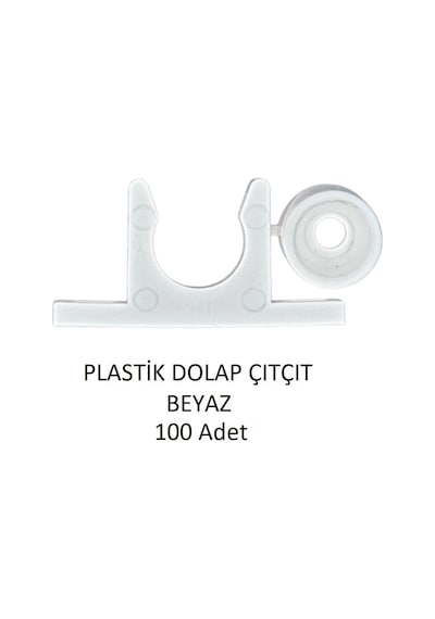 Plastik Pvc Sineklik Kapı Çıtçıtı Tutucu 100 Adet Beyaz