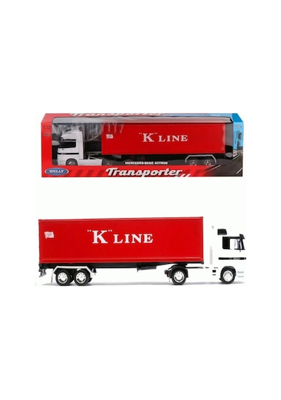 Welly 1:32 Ölçekli Lisanslı Orjinal Mercedes-benz Actros Dorseli Koleksiyonluk Model Oyuncak Tır Beyaz - Kırmızı Welly 1:32 Ölçekli Lisanslı Orjinal Mercedes-benz Actros Dorseli Koleksiyonluk Model Oyuncak Tır Beyaz - Kırmızı