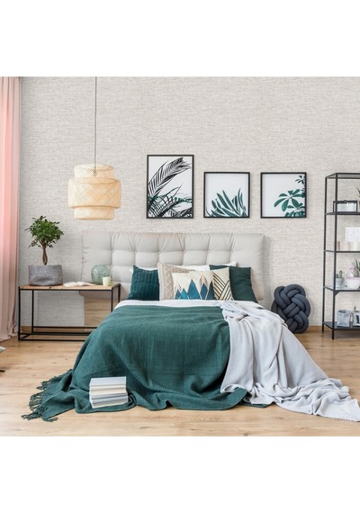 Adawall Muse Koleksiyonu- 25108-2 Açık Gri, Krem Doğal Taş Görünümlü Duvar Kağıdı 1.06x15.6m, 16.5m²