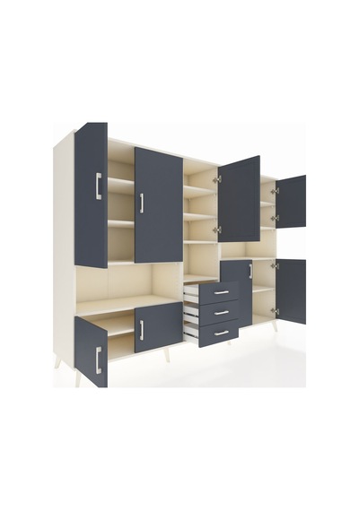 Hyperion Dolap 13 Raflı 3 Çekmeceli 9 Kapaklı 220x44x163 Aytaşı-a Aytaşı-antrasit Hyperion Dolap 13 Raflı 3 Çekmeceli 9 Kapaklı 220x44x163 Aytaşı-a Aytaşı-antrasit