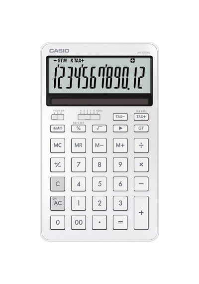 Casio Jw-200dq-we 12 Hane İpeksi Beyaz Masa Üstü Hesap Makinesi Diğer