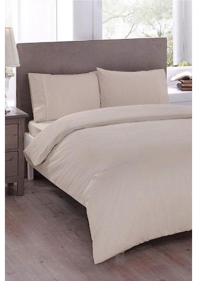 Çeyiz Diyarı Pure Çift Kişilik Nevresim Seti 200x200 Krem Krem