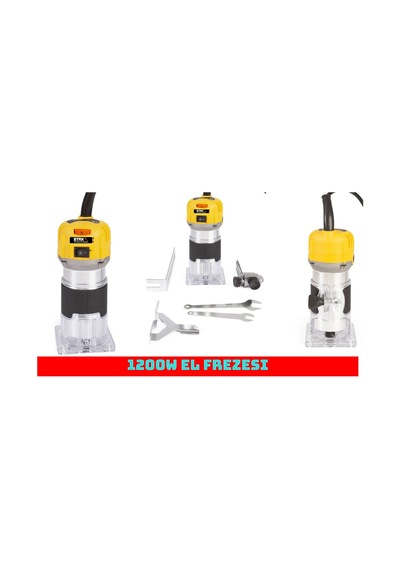 Staxx Pro Devir Ayarlı 1200W Formika Traşlama Freze Makinesi 6Mm