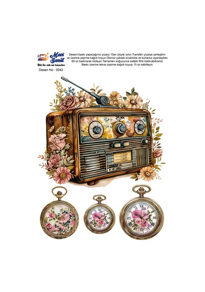 Mavi Sanat Ütü İle Rub On Transfer Kağıdı A4 Model No: 0042
