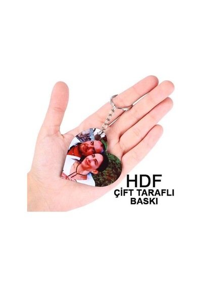 Hdf Çift Taraflı Anahtarlık - Kalp