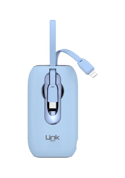 Linktech Mp09 9600 Mah Type-c / Lightning Kablolu 22.5w Powerbank Pd3.0 Mavi
