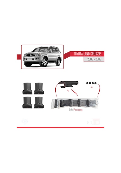Toyota Uyumlu Land Cruiser 2003-2009 Arası Fly Model Ara Atkı Tavan Barı (526022181)