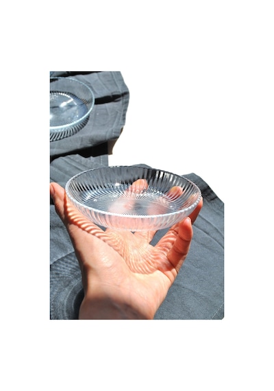 6'lı Cam Kase Mini Kahvaltılık Çerezlik Meze Tabağı 12 Cm İkramlık- Vargas Şeffaf
