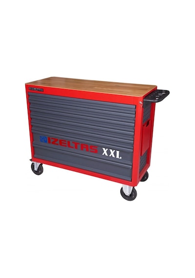 İzeltaş Takım Dolabı Ahşap Üst Tablalı Xxl 7 Çekmeceli