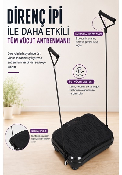 Basic Vibration Plate - Titreşimli Egzersiz Ve Spor Cihazı Siyah