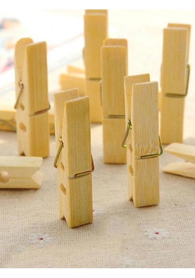 Bambu Ahşap Mandal 20 Lİ Mandal Seti Bambu Mandal Ahşap Mandal Ahşap