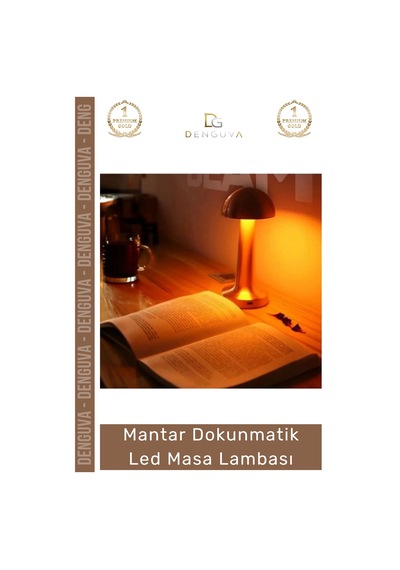 Lamba Mantar Şarjlı Dimlenebilir Modern Tasarım Ofis Gece Okuma Dokunmatik Led Masa Lambası Çok Renkli