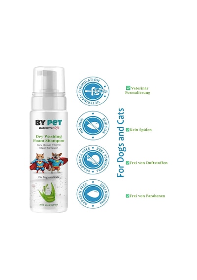 Tr Aloe Vera İçerikli Kedi Ve Köpek Kuru Yıkama Bakım Şampuanı Tüy Deri Bakım Köpüğü 200 Ml