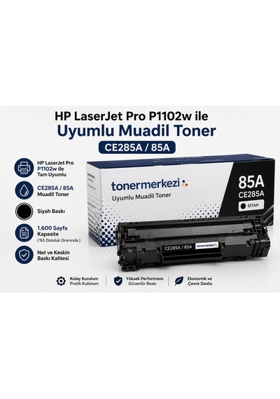 Hp Laserjet Pro P1102w İle Uyumlu, Toner / Ce285a / 85a