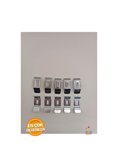Stor Zebra Perde Metal Ayak Tavana Duvara Montaj Aparatı Dar Kasa 3.5 Cm Metal Portray 10 Adet Gri