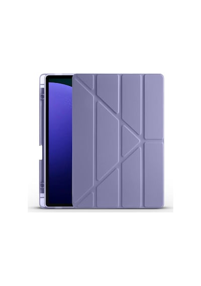 Samsung Galaxy Uyumlu Tab S9 Fe Plus X610 X616 Kılıf Kalem Bölmeli Trifolding Case