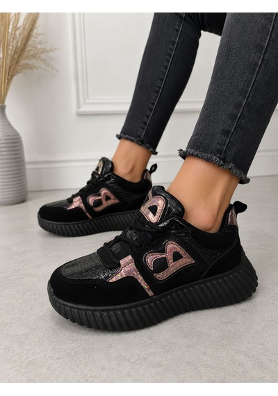 Papucumun Dünyası Kadın Modern Chunky Taban Yumuşak İç Yapılı Günlük Sneaker Siyah