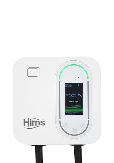 Hims Hcdkb-22 22kw Destekli 5m Kablolu Smart Beyaz Elektrikli Araç Şarj İstasyonu