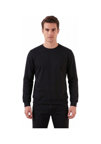 Baglan Erkek Sıfıyaka Sweatshirt Regular Kalıp Bgl-st05411 Siyah