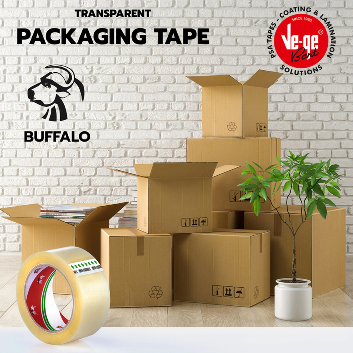 Bufalo Koli Bandı 45x100 Şeffaf 6 Adet