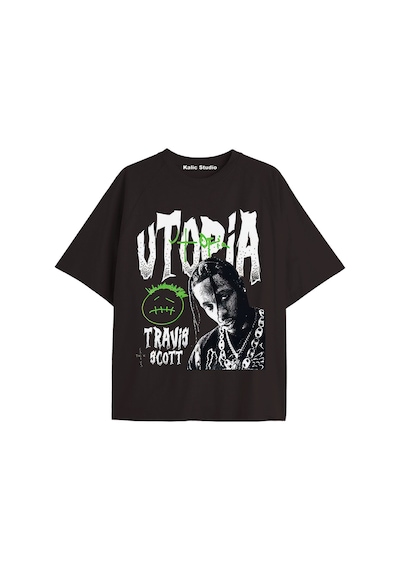 Kalic Studio Unisex Travis Scott Astroworld Tshirt Siyah-31