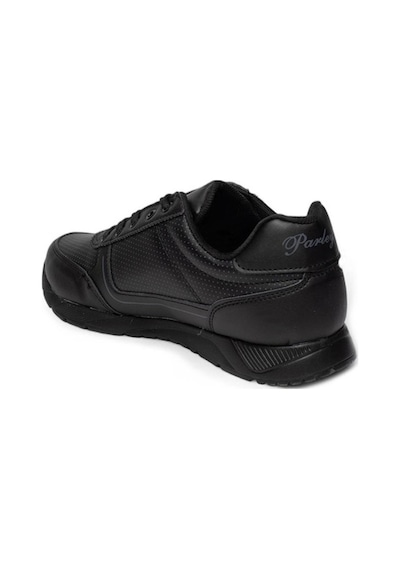 Parley 256-26 Deri Anatomik Bağcıklı Kadın Sneaker Siyah
