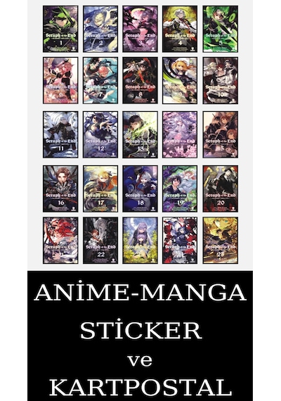 Seraph Of The End 1-25 Eksiksiz Manga Seti 25 Kitap / Anime-manga Sticker Ve Kartpostal