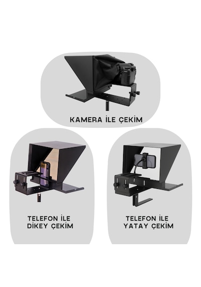 Pratic Prompter %100 Yerli Üretim & Yazılım Çanta + Kumanda + Telefon Tutucu 34cmx24.5cmx17cm