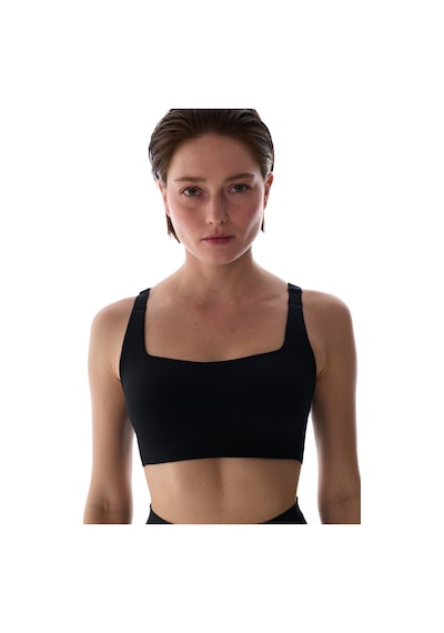 Penti Siyah Stretch360 Orta Destek Çapraz Sırt Detaylı Kaydırmaz Askılı Cross Back Spor Sütyeni